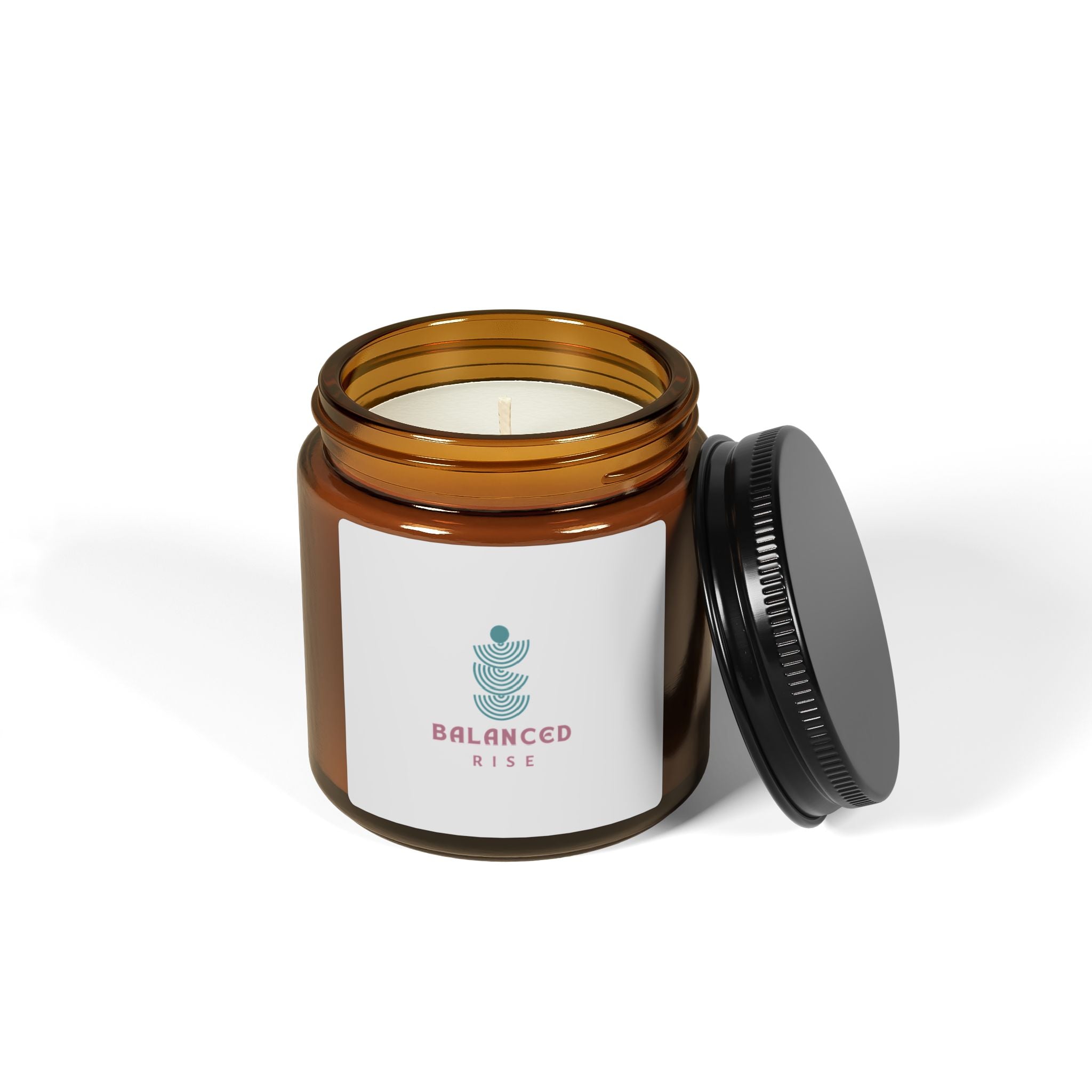 Balanced Vibe Soy Candle — Amber Jar Scented Candle (Multiple Sizes)