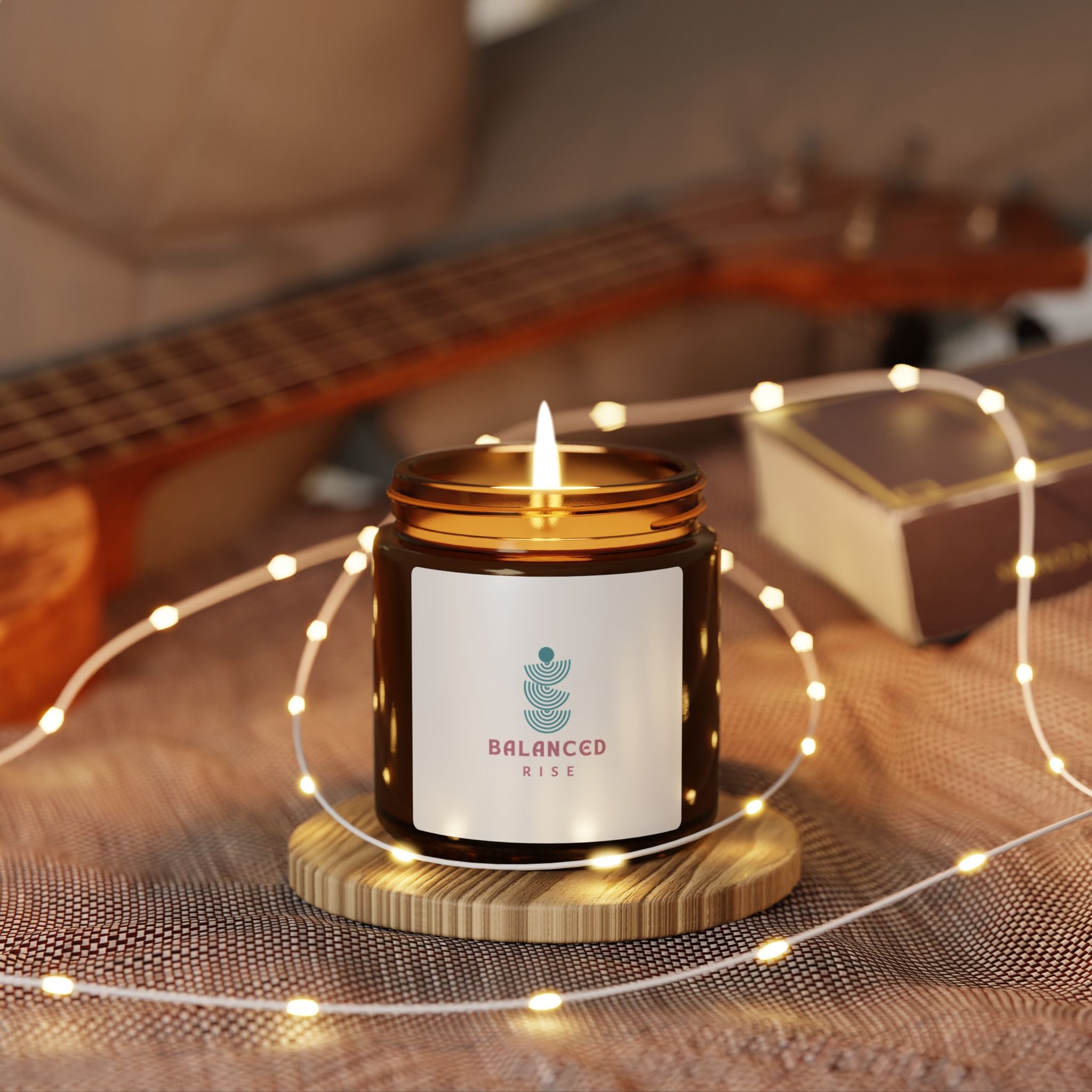 Balanced Vibe Soy Candle — Amber Jar Scented Candle (Multiple Sizes)