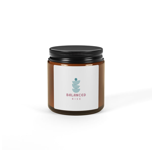 Balanced Vibe Soy Candle — Amber Jar Scented Candle (Multiple Sizes)