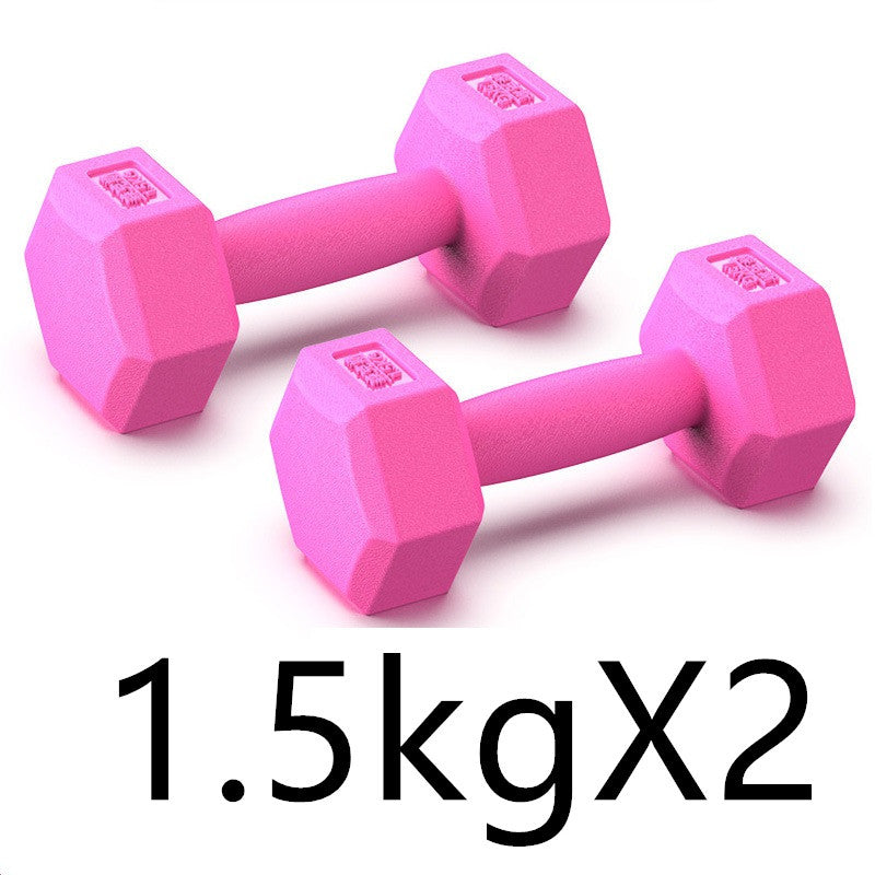 Men's Arm Muscle Training Household Rubberized Dumbbells Female Fitness Equipment
