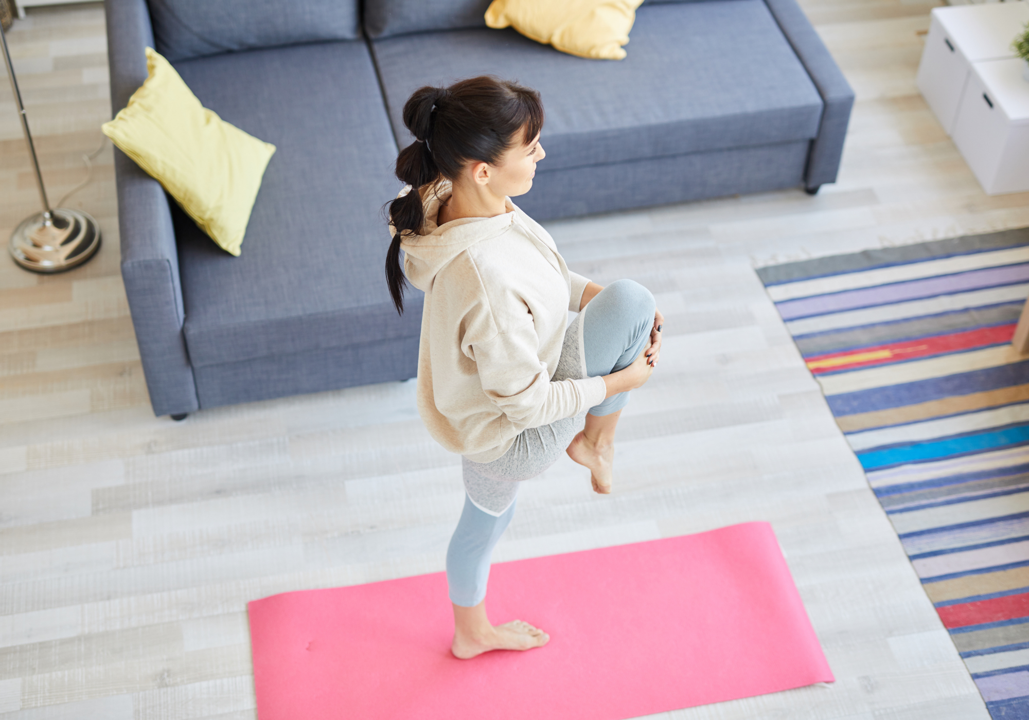 Performance Yoga Mat with Carrying Straps for Pilates and Floor Exercises