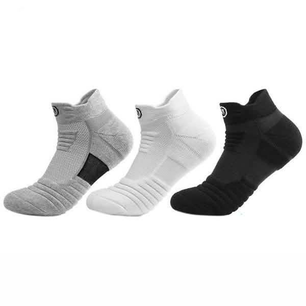 Mens Breathable Sports Running Socks with Cushioned Sole and Sweat Absorption