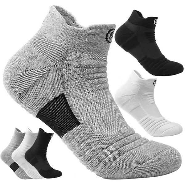 Mens Breathable Sports Running Socks with Cushioned Sole and Sweat Absorption