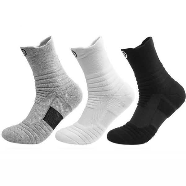 Mens Breathable Sports Running Socks with Cushioned Sole and Sweat Absorption