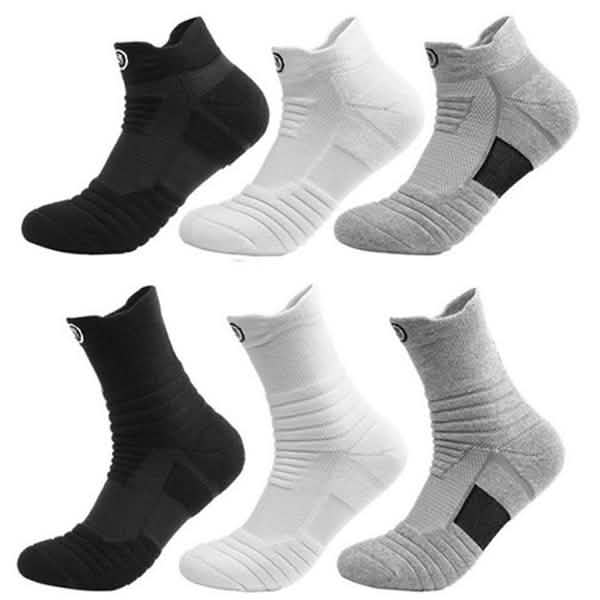 Mens Breathable Sports Running Socks with Cushioned Sole and Sweat Absorption