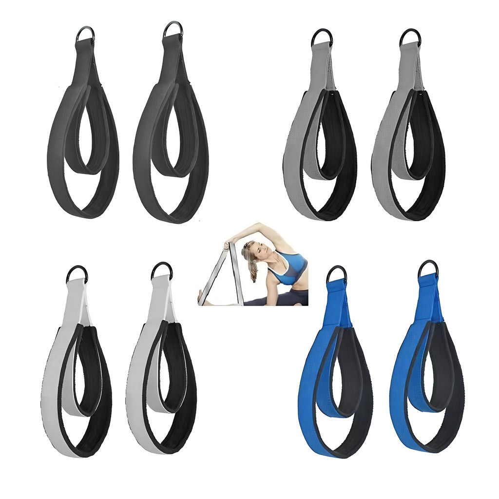 Double Ring Yoga Pilates Strap for Ankle Wrist and Shoulder Support