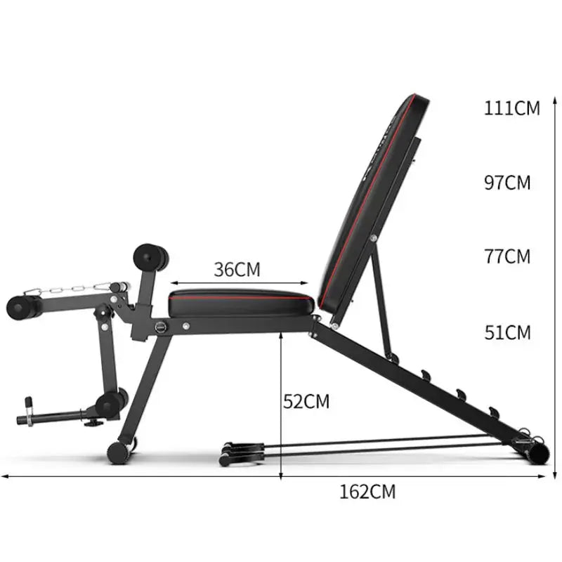 Adjustable Sit-Up and Weightlifting Bench