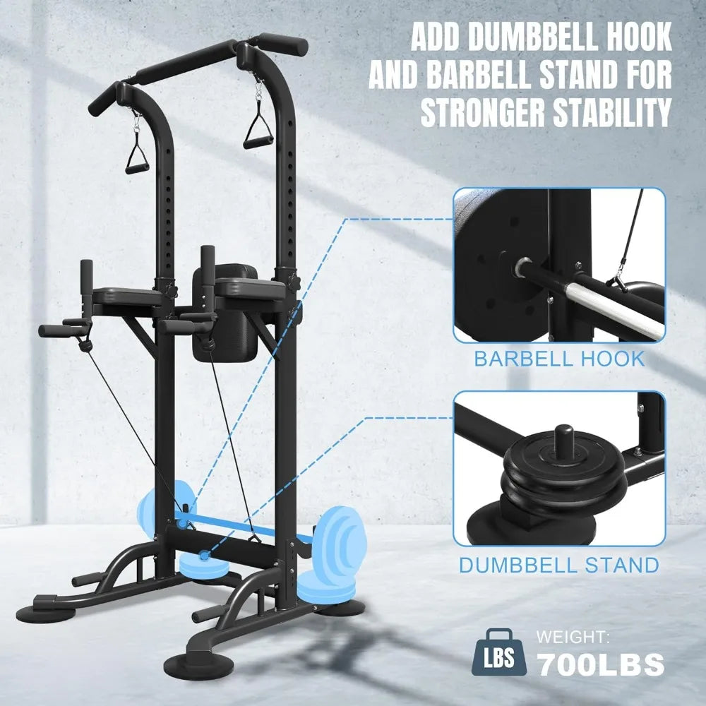 Pull Up Dip Station with Adjustable Height for Home Gym Training