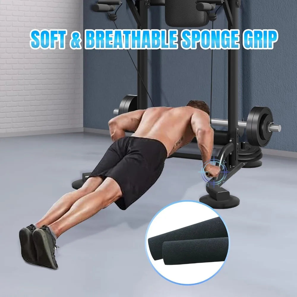 Pull Up Dip Station with Adjustable Height for Home Gym Training