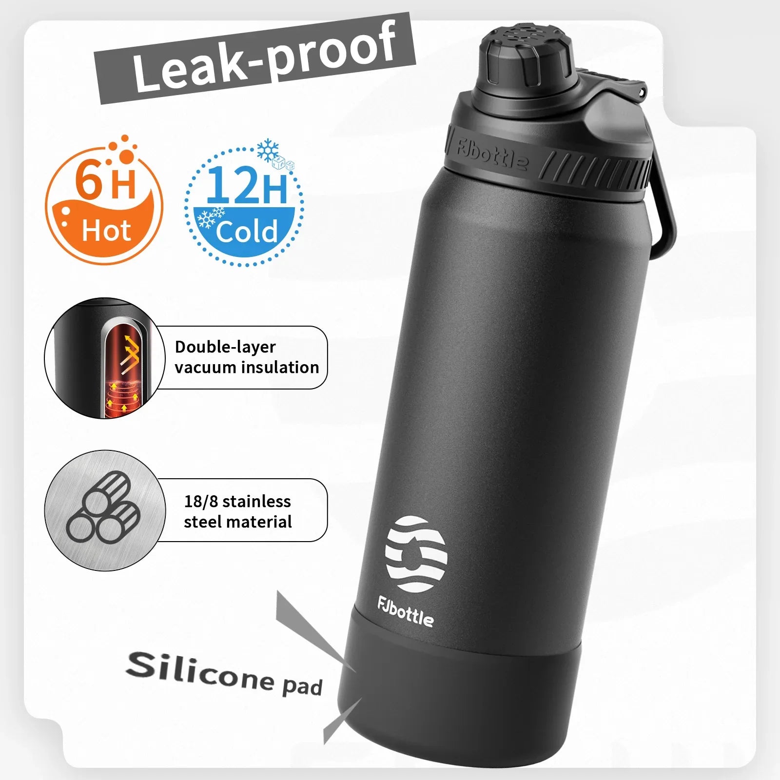 Stainless Steel Vacuum Flask Insulated Water Bottle for Travel and Hydration