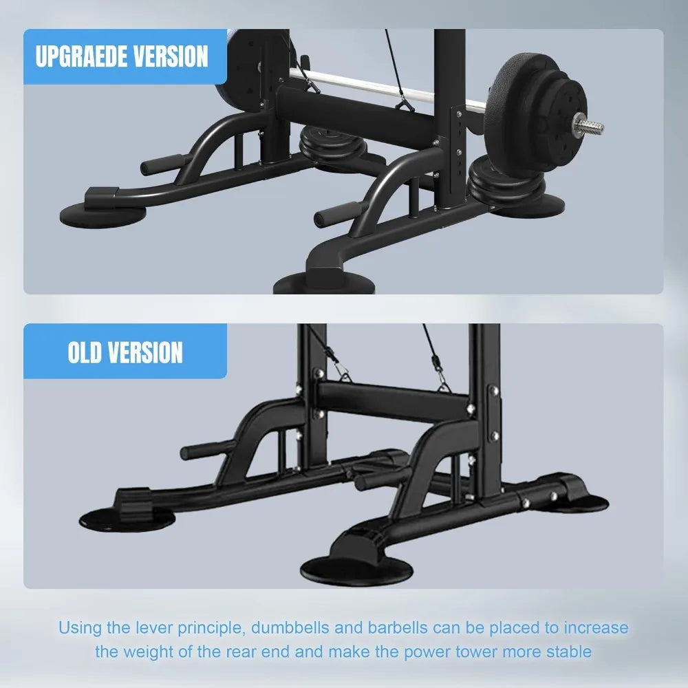 Pull Up Dip Station with Adjustable Height for Home Gym Training