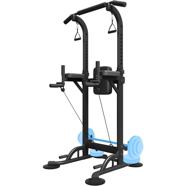 Pull Up Dip Station with Adjustable Height for Home Gym Training