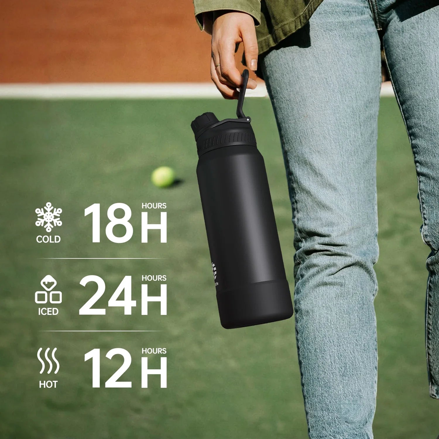 Stainless Steel Vacuum Flask Insulated Water Bottle for Travel and Hydration