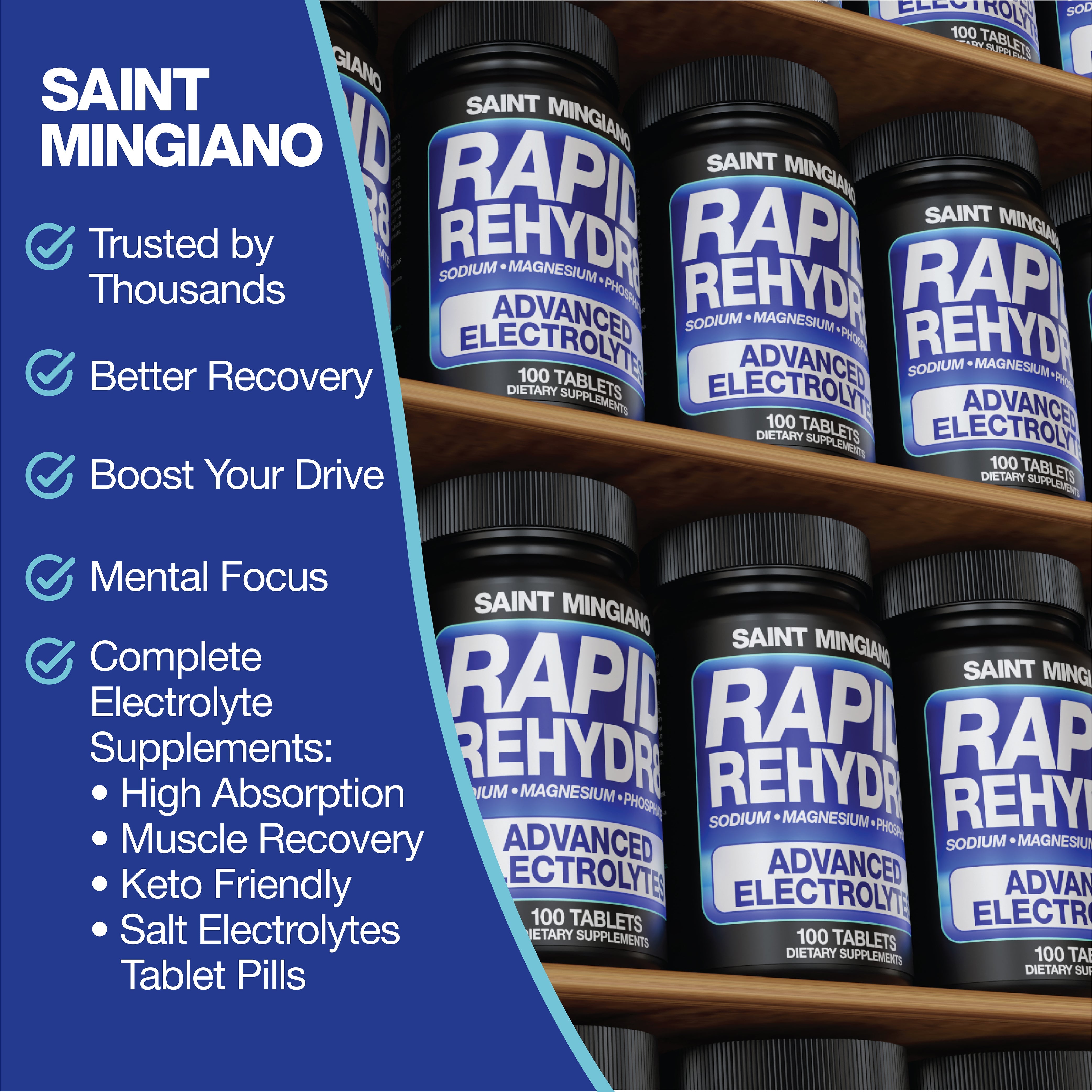 Rapid Rehydr8 Electrolyte Capsules for Hydration Recovery and Muscle Endurance Support