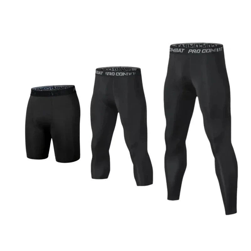 Mens Compression Running Tights Baselayer Leggings for Athletic Workout Performance Support