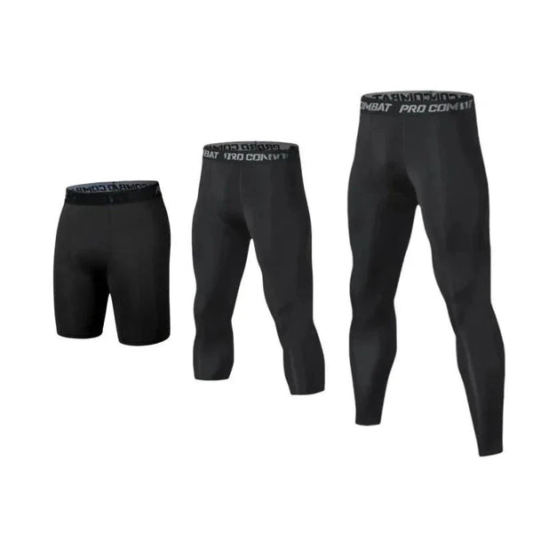 Mens Compression Running Tights Baselayer Leggings for Athletic Workout Performance Support