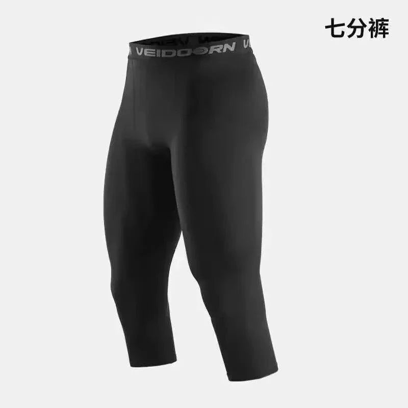 Mens Compression Running Tights Baselayer Leggings for Athletic Workout Performance Support